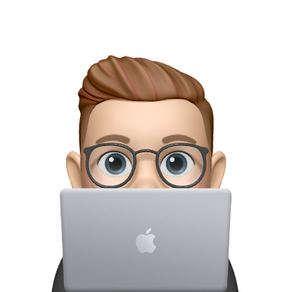 Person peeking from behind Laptop